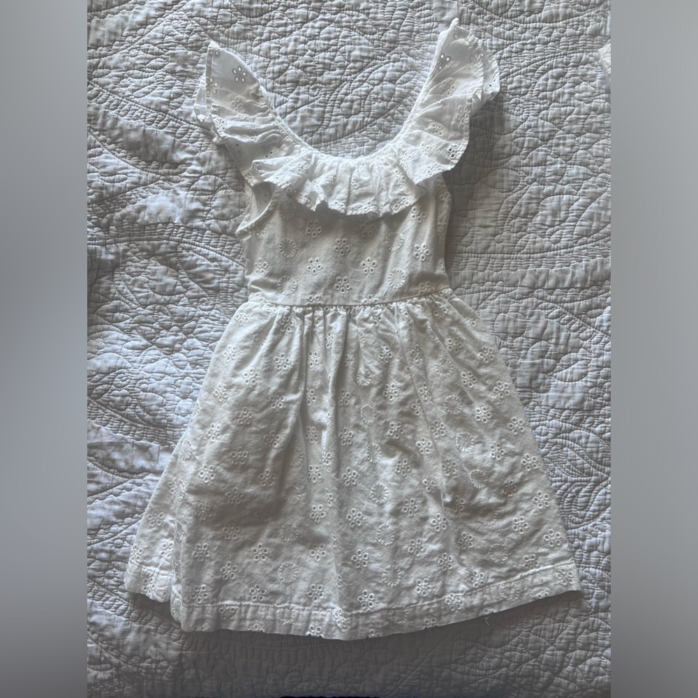Minnow White Eyelet Dress, size 3/4